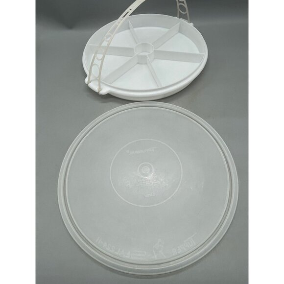 Tupperware Vintage Carolier veggie and relish tray 12.75" diameter 1.75" READ - Picture 3 of 8